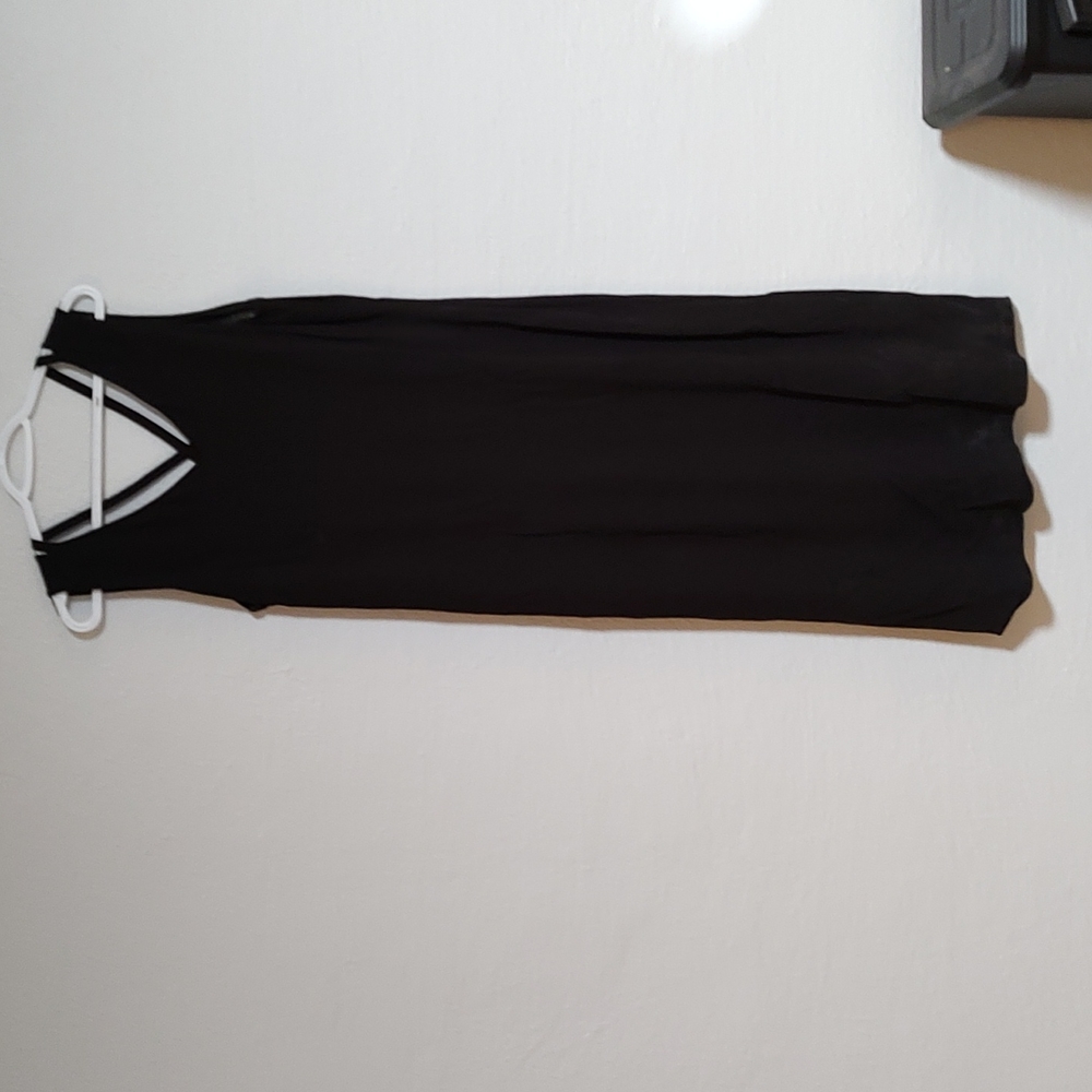 Talbot's Petites M Black Midi Dress